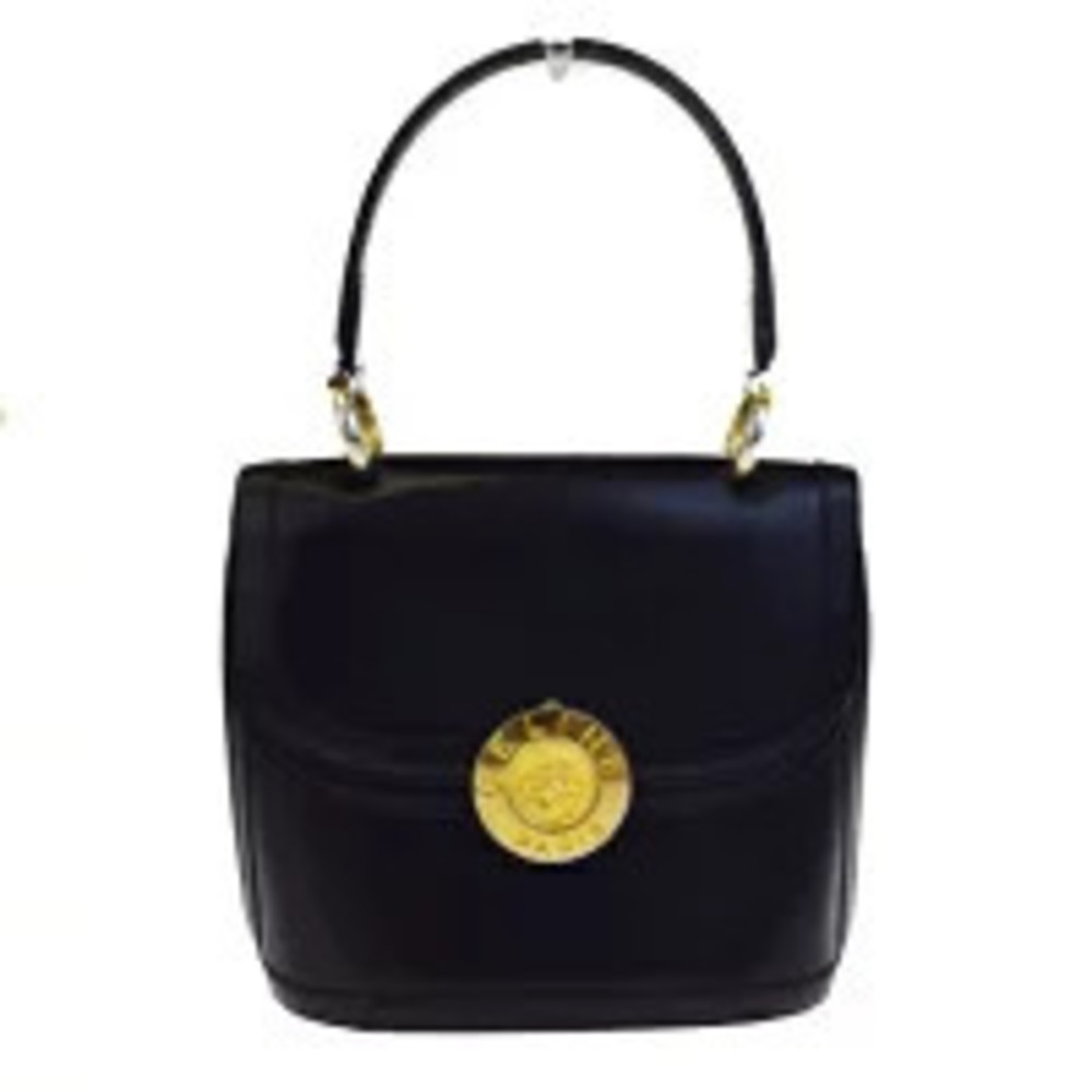 Celine Handbag double flap black leather